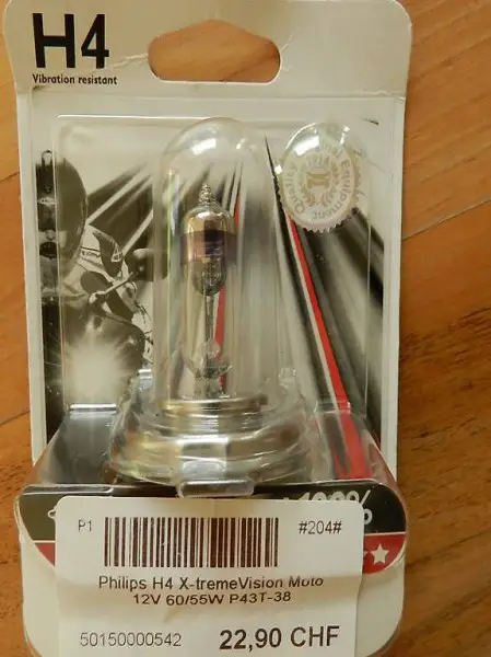 Motorradlicht: Philips H4 X-treme Vision Moto