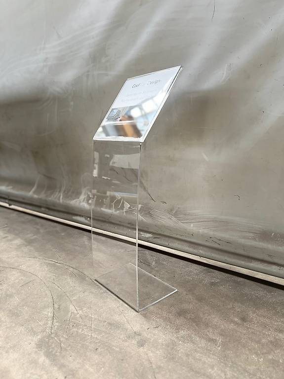 Info-Ständer Acryl transparent 820 mm