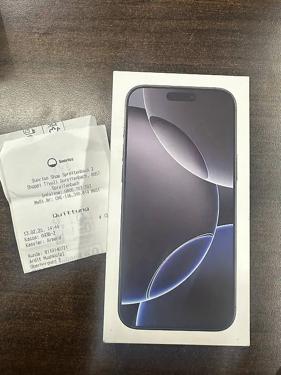 Apple iPhone 16 Pro Max 256GB Schwarz Neu