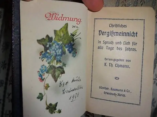 antikes christliches Vergissmeinnicht mit 365 Bibelversen