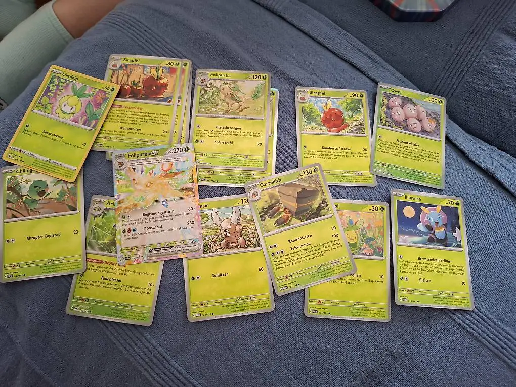 Pokemon Sammelkarten Set Metall & Pflanze