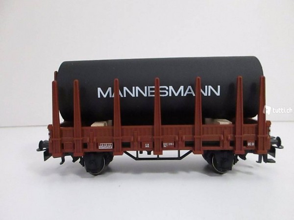 Märklin H0 00750-01 DB Rungenwagen mit MANNESMANN Rohr