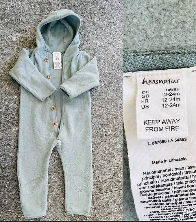 Hessnatur Baumwolloverall 86/92