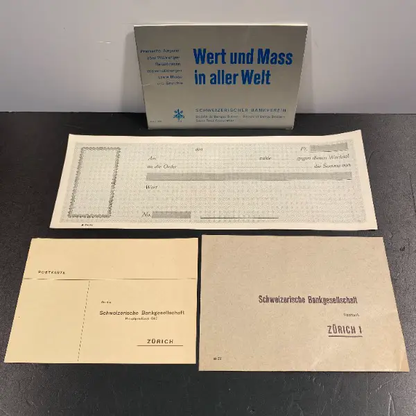 >rar: alte dokumente schweizerischer bankverein ubs check
