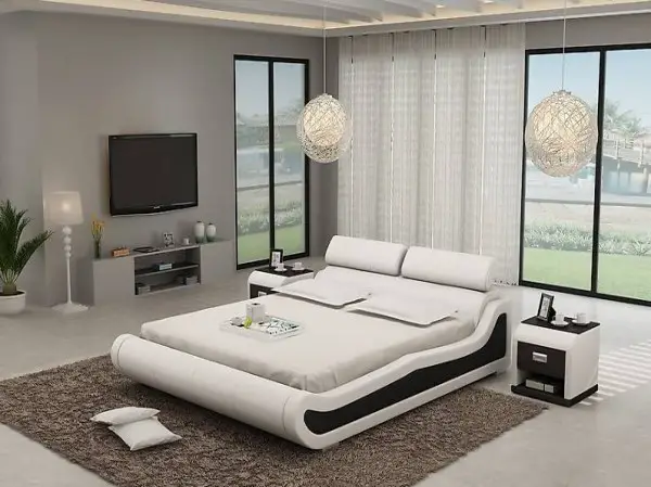  WASSERBETT HOTEL DOPPEL LEDERBETT POLSTERBETT WASSER LB8825