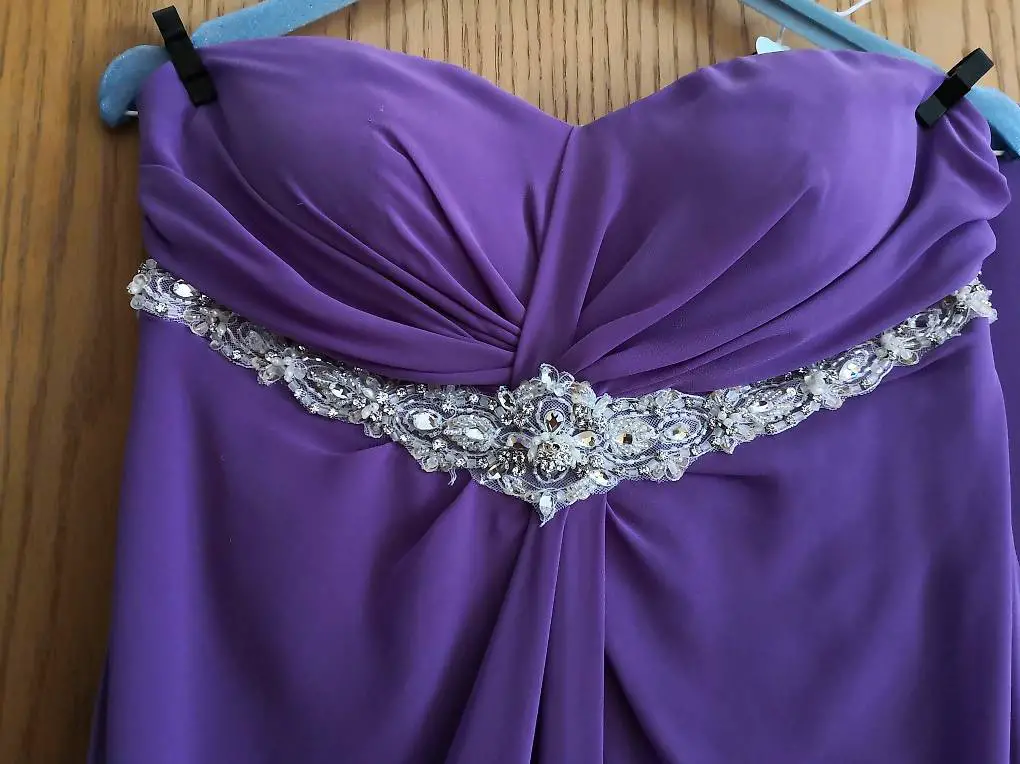 Festkleid lila Maxra Govana Gr. 38 + Stola