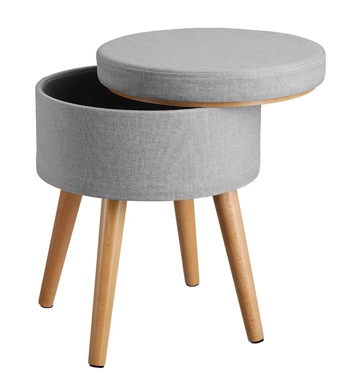 Sitzhocker Yara hellgrau