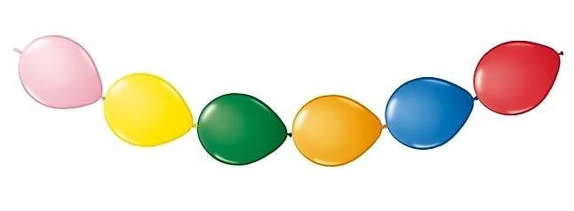 Ballongirlande bunt 3m Preis inkl. Versand
