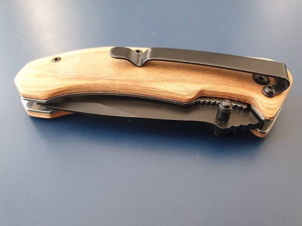  Arbeits-Klappmesser Technocraft Safety mit Holzgriffschalen