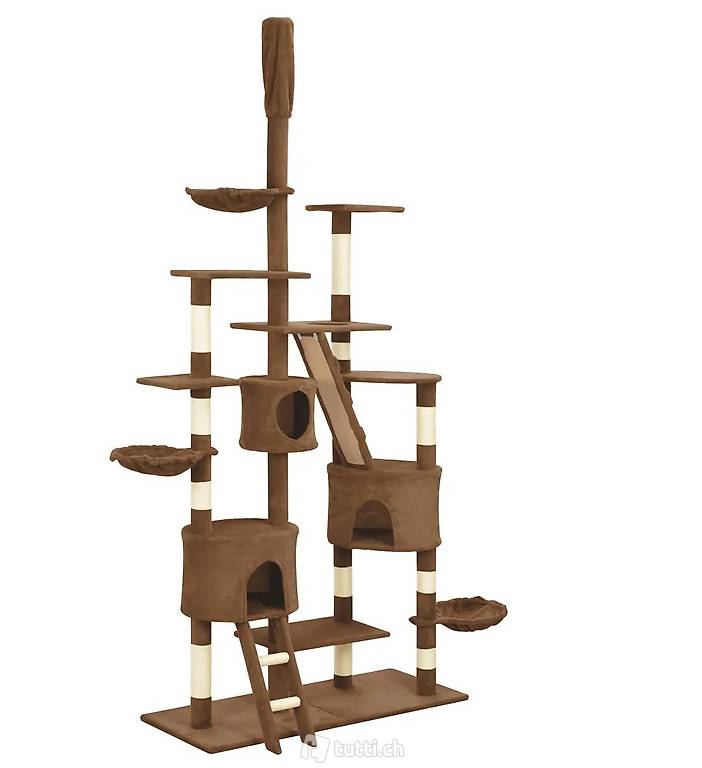  Kratzbaum mit Sisal-Kratzsäulen Braun 255 cm