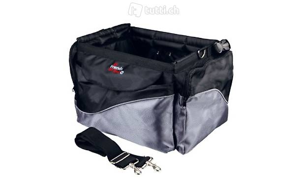  TRIXIE Fahrradtasche für Hunde 41x25x26 cm Schwarz und Grau