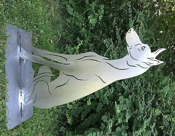 Titel: Rostfigur Hund, 75cm, Gartendeko Metall