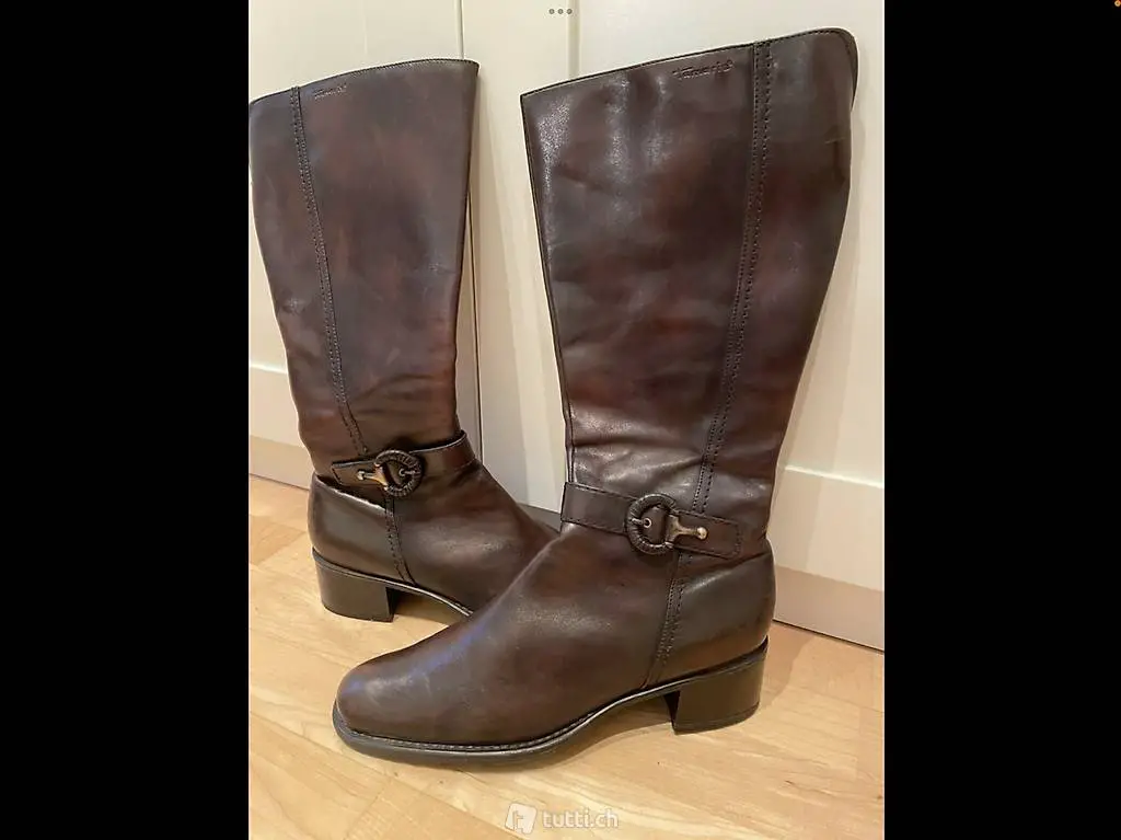 TOP Tamaris Stiefel gr 41 Leder Winterstiefel