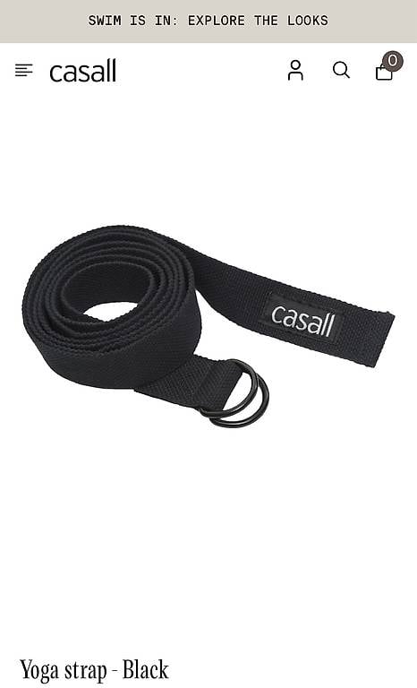 casall yoga strap schwarz - originalverpackt