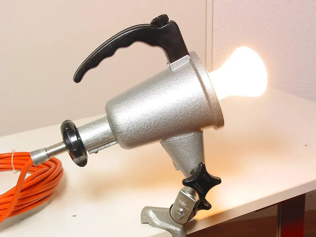 FOBA Zürich Klemmlampe Fotolampe wei NEU ohne Reflektor RAR