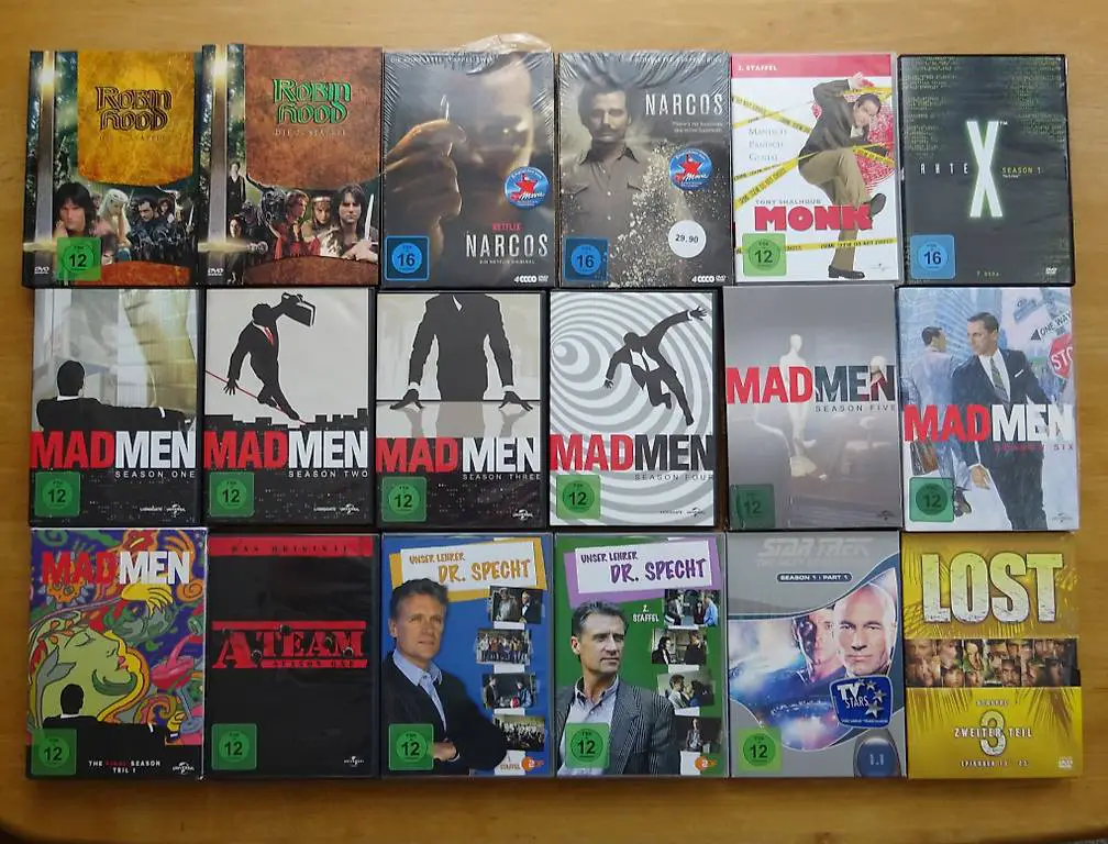 Diverse Fernsehserienstaffeln auf DVD