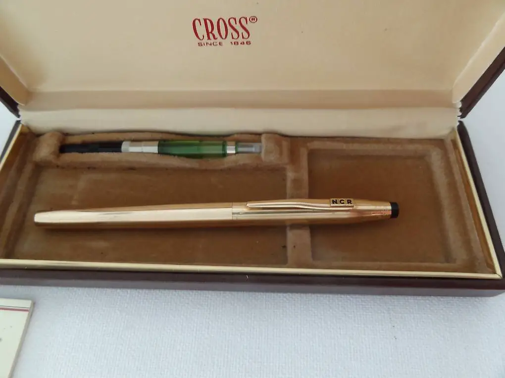 Vintage goldfilled Cross Füllfederhalter, 80er Jahre, neu