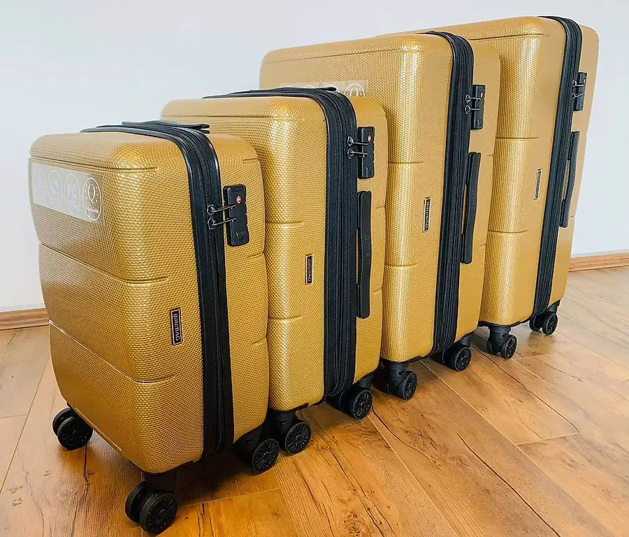 4 teiliges Koffer Polycarbonat gateBAG BUNDLE GOLD NEU