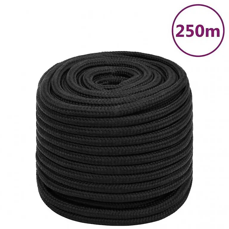 Bootsseil Schwarz 16 mm 250 m Polypropylen