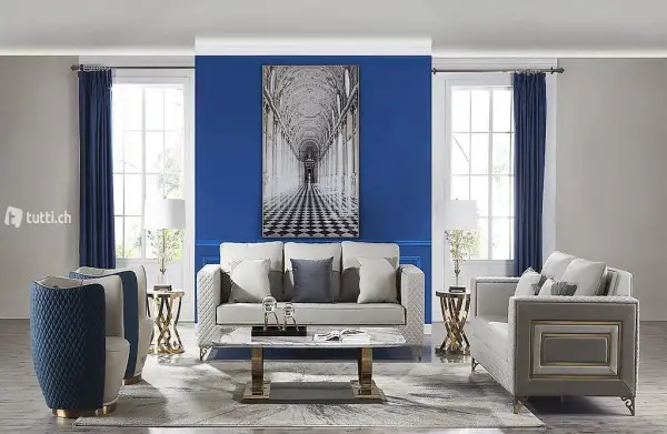  DESIGN SOFAGARNITUR 3+2+2 LEDER SOFA 3 TLG. SET POLSTER NEU