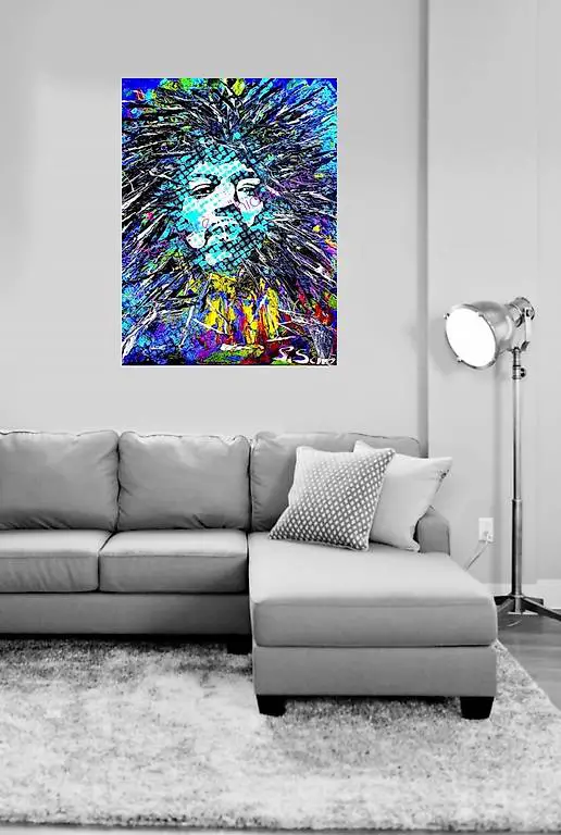 Jimi Hendrix Unikat Kunstdruck auf Forex-Platte, 3 Grössen