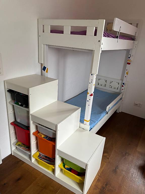 Lit étage junior/rangement - Junior-Etagenbett mit Stauraum