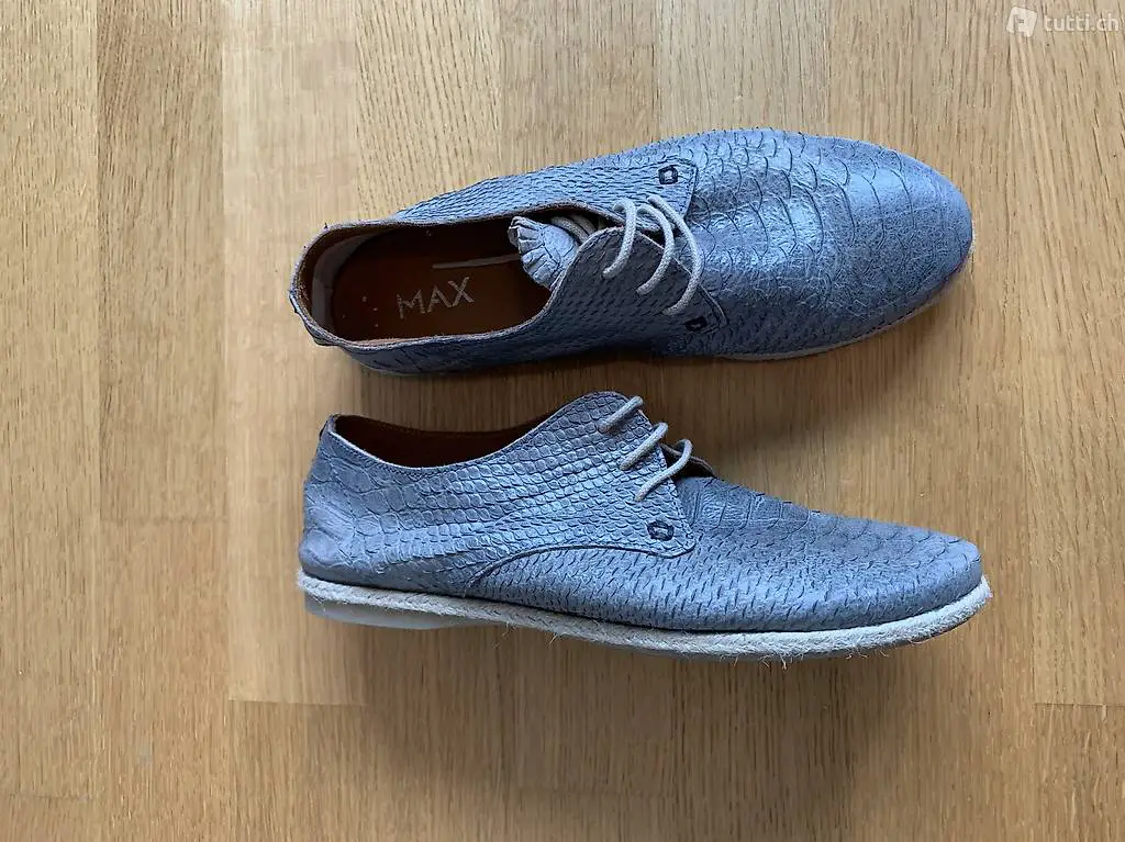 Halbschuhe blau / grau aus weichem Leder Grösse 39