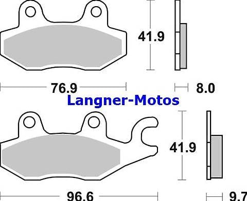 Bremsbelag SBS 633 HF Ceramic YAMAHA XTZ S Tenere 750 `89-95