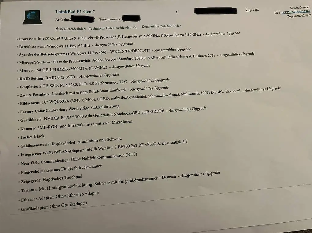 Lenovo Thinkpad P1 gen 7