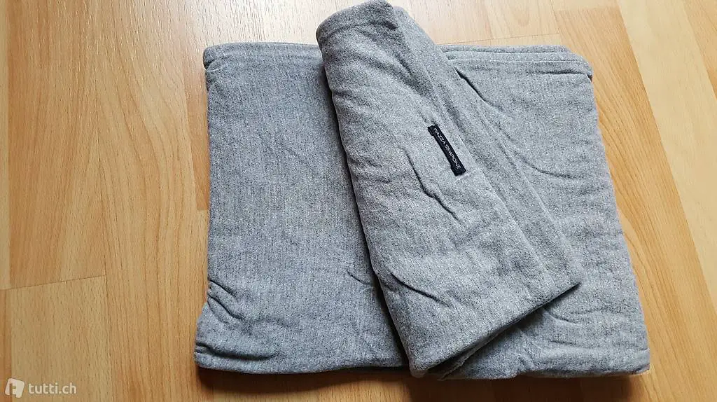 PIAZZA SEMPIONE Designer Schal edles Tuch grau gefüttert