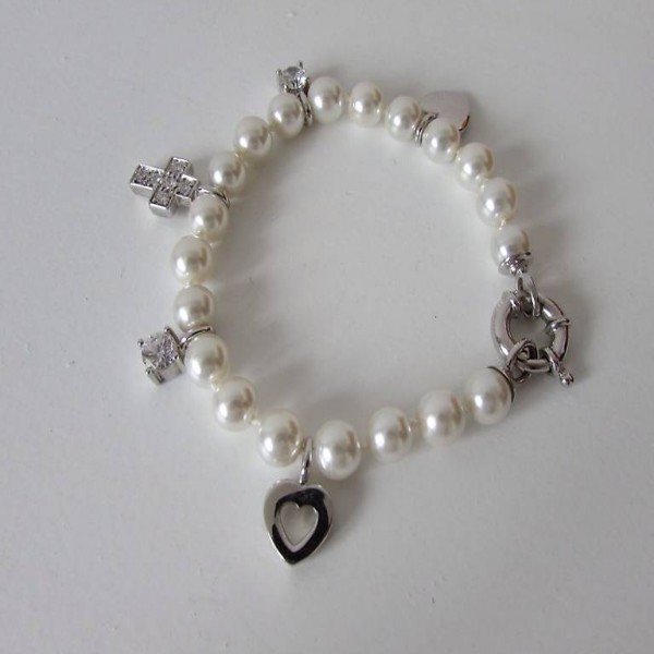 Perlen-Armband mit Anhängern NEU