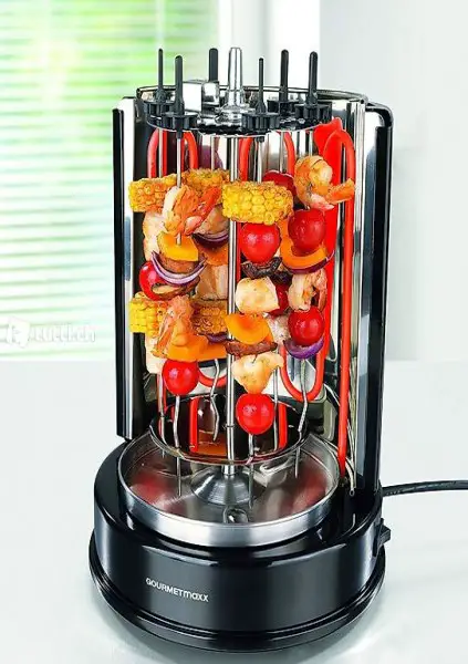  Dönergrill Rotisserie 1400 Watt, Hähnchengrill mit Drehspies