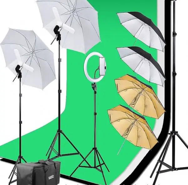  Profi Fotostudio Set Hintergrundsystem