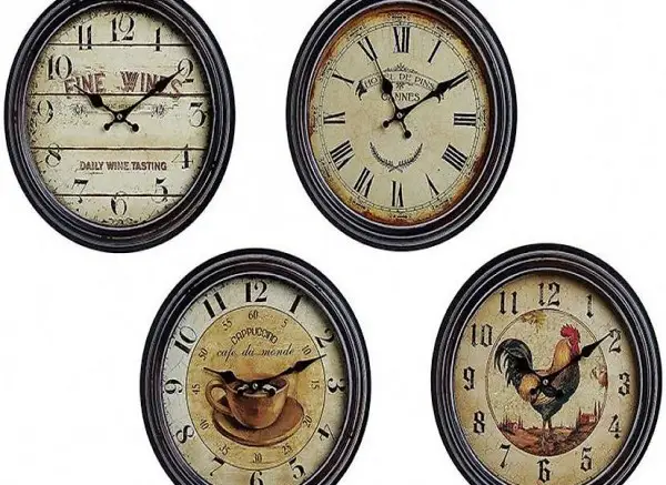  Wanduhr Metall 4 Varianten