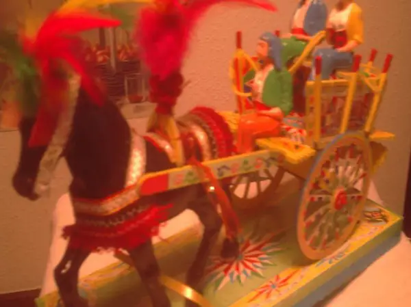 Carretto siciliano, cavallo+ 3 persone/figure,dettagliato,be