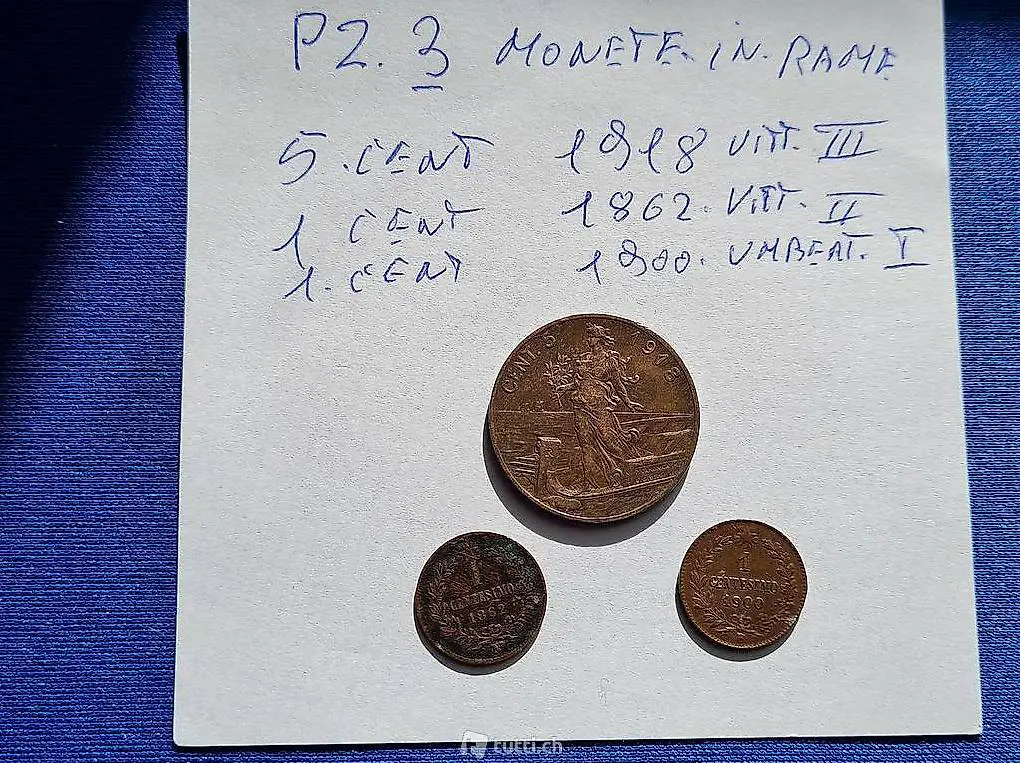 Pz 3 Rare monete, Re Umberto I + Vitt Em II + Vitt Em III