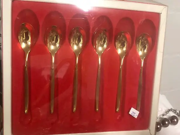 6 Kaffeelöffel vergoldet