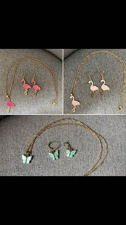 Schmuckset Flamingo / Schmetterling