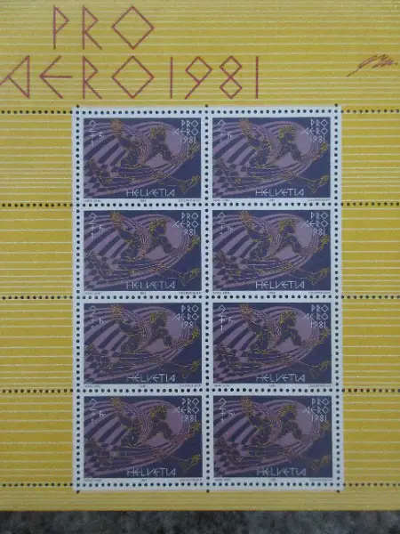 2 Kleinbogen Schweiz Pro Aero