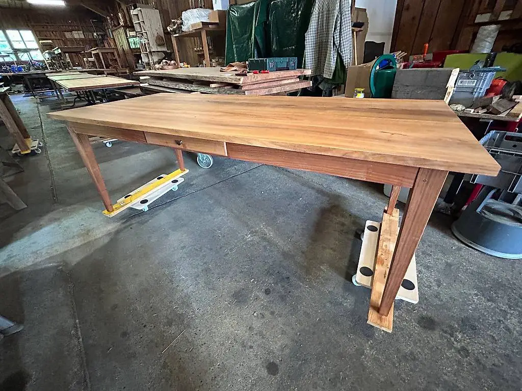 Biedermeier Tisch, Schweizer Holz, Kirschbaum, 220 x 95 cm