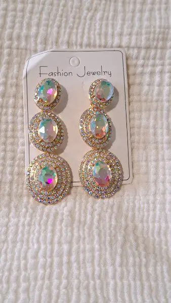 boucles d"oreilles pendants cristal