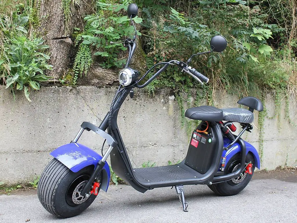 Citycoco Elektro Trotti FAT-BOY 500 Watt - 60 Volt - blau