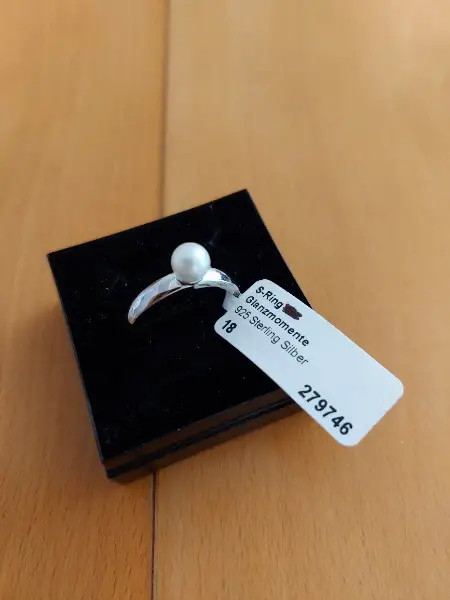 Silberring mit Perle