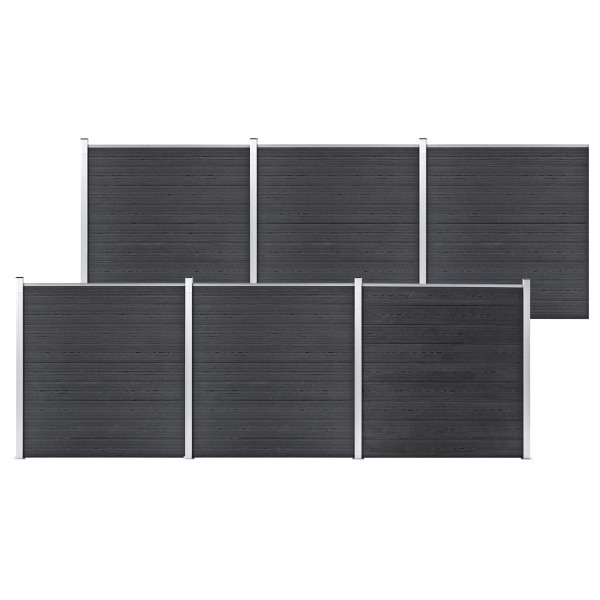  Gartenzaun WPC 1045x186 cm Grau