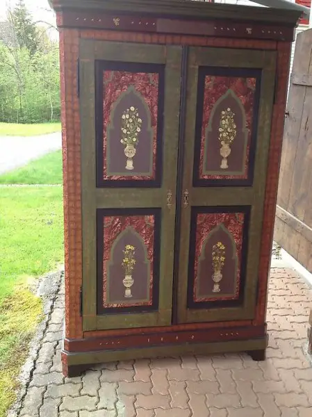  Antiker Schrank Bauernmalerei (Nr 218)