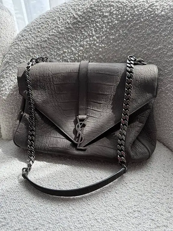 Saint Laurent Tasche geprägtes Kroko