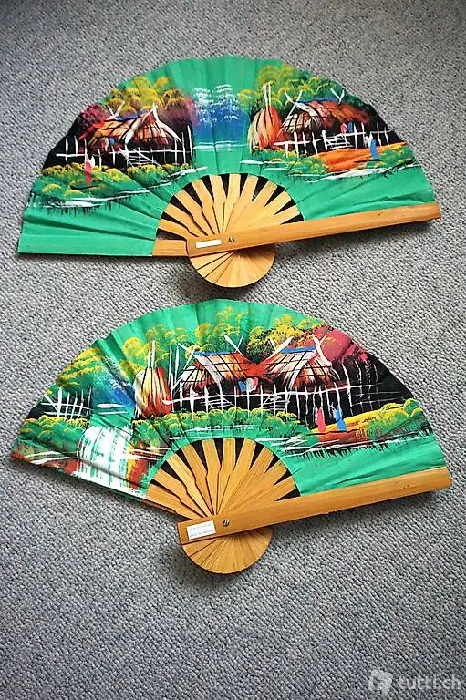 Bildfächer mit tropischem Bildmotiv