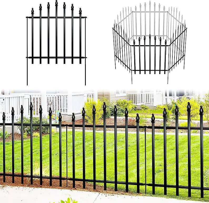 Gartenzaun aus Metall, rostfreies Eisen, Tierbarriere für Hu