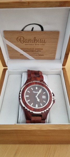 Bambus Herrenuhr inkl. Uhrenwerkzeug