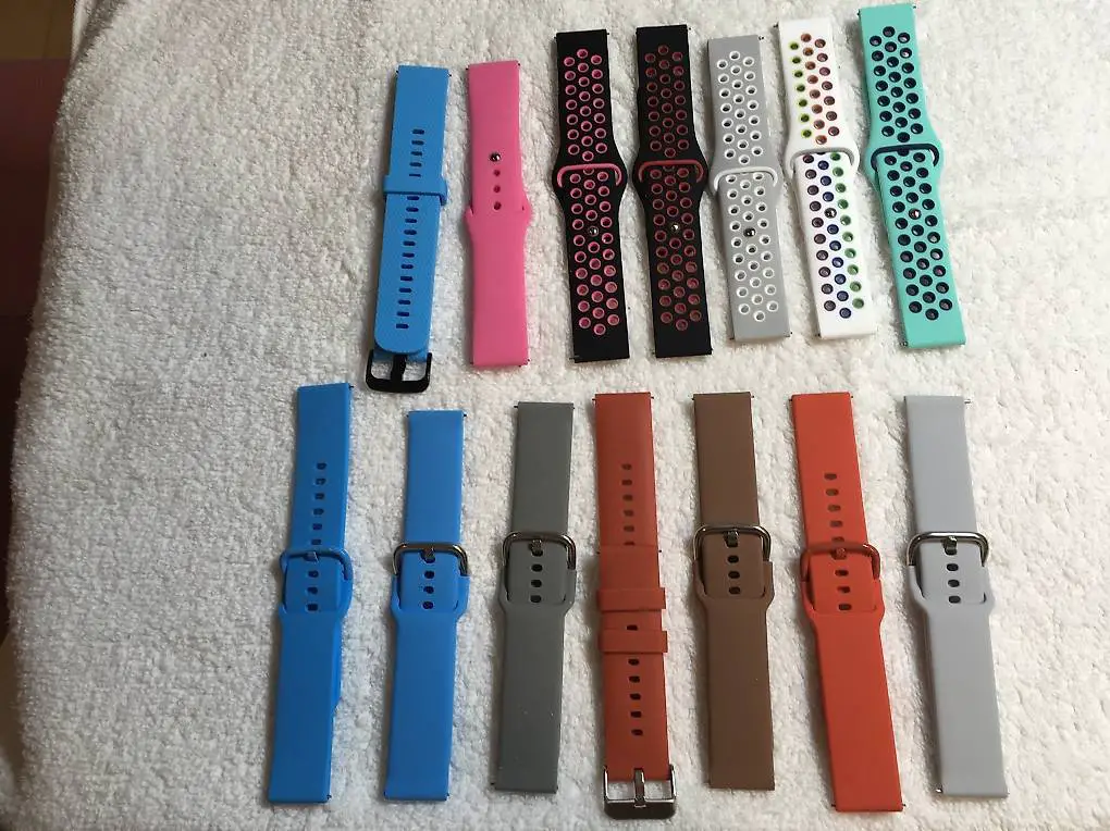 Uhrenarmband Silikon 20mm, alle neu